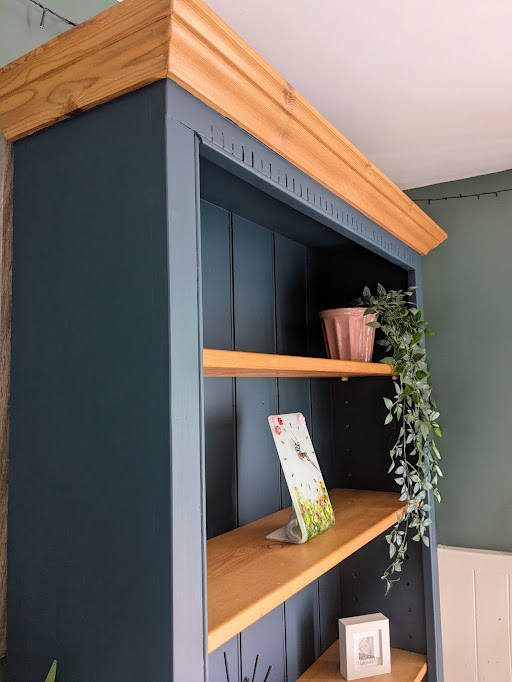 Upcycled solid pine bookcase
