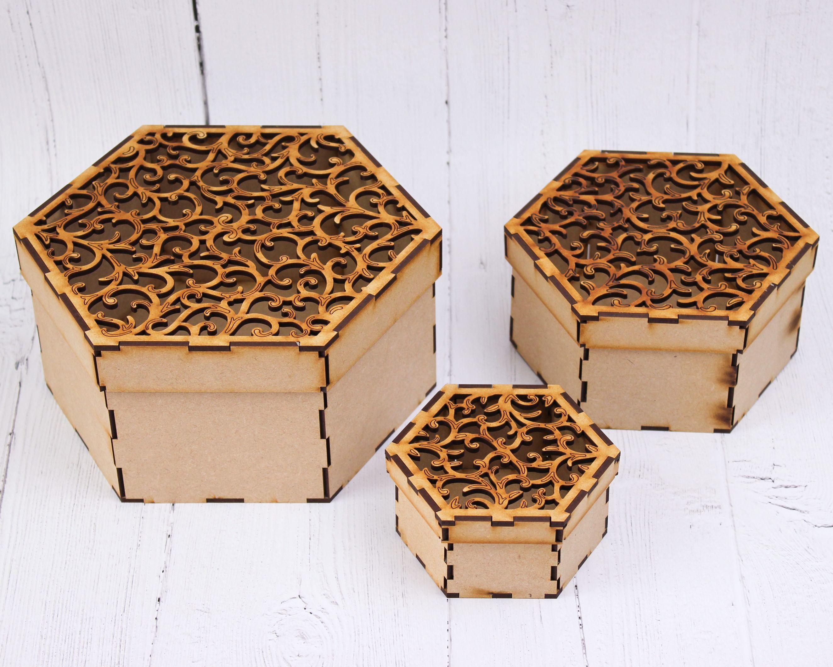 Dawn Bibby Creations MDF HEXAGONAL STACKING BOXES