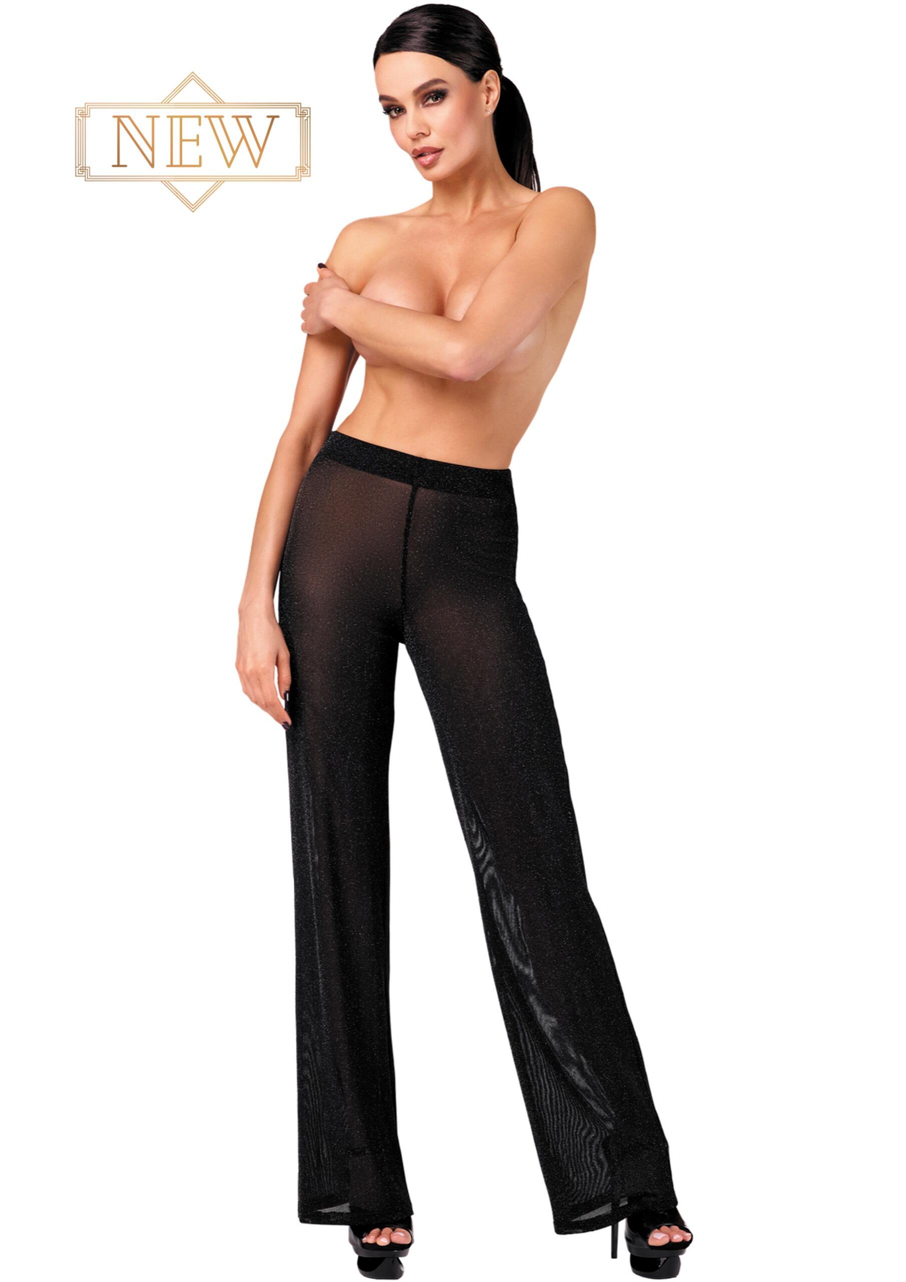 Onyx Palazzo Sheer Trousers