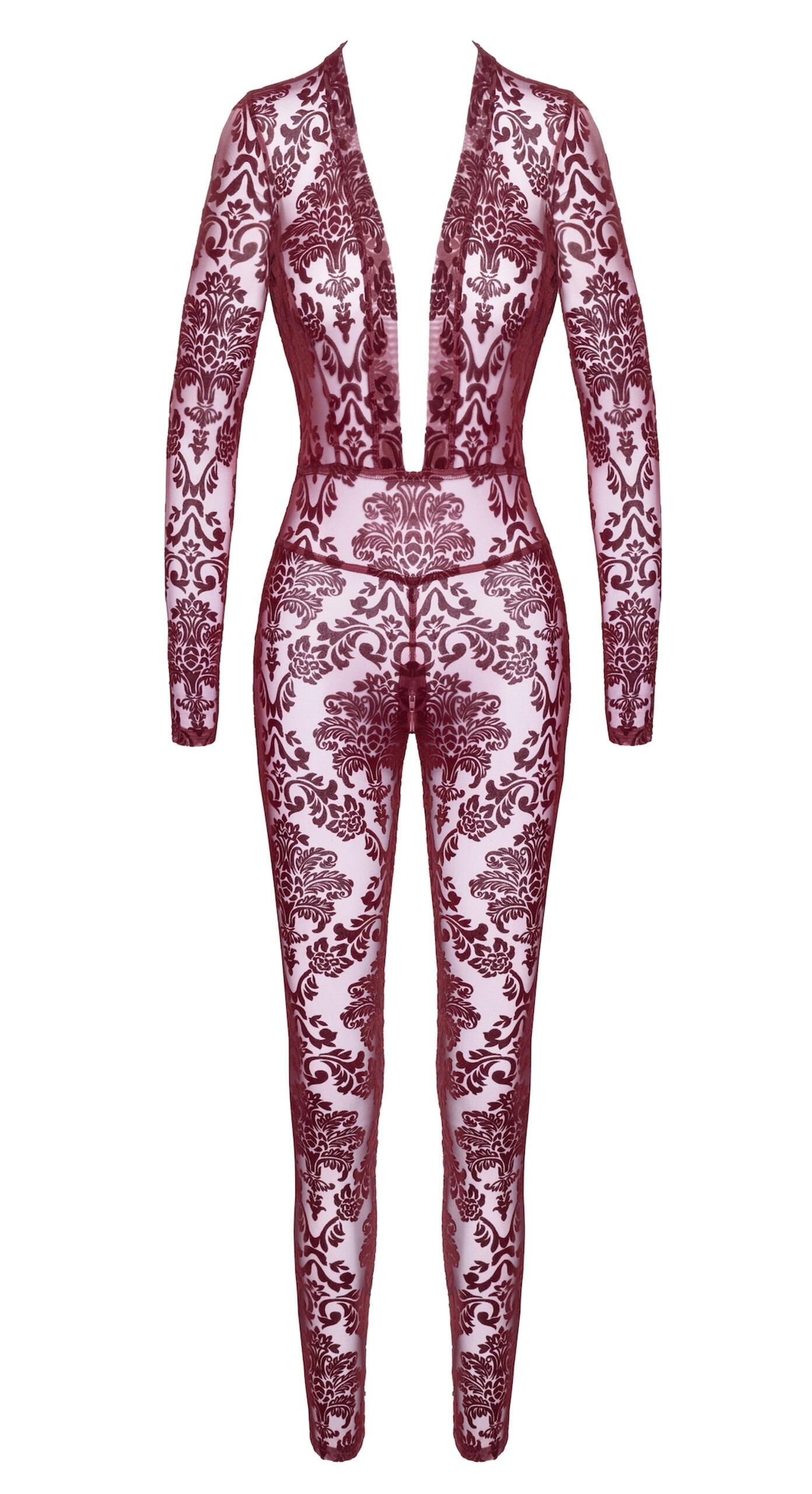 Kink Royal Burgundy Tulle Cat Suit front