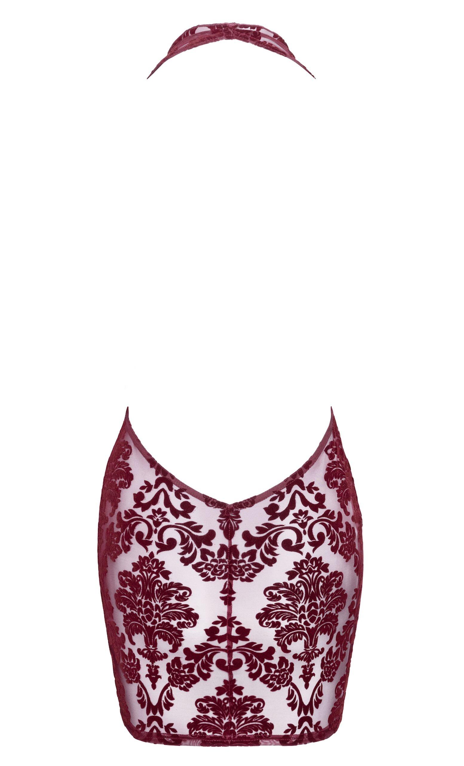 Kink Royal Cascade Mini Dress with halterneck