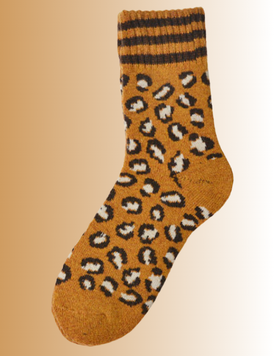 Mustard Wild Side Cashmere blend socks