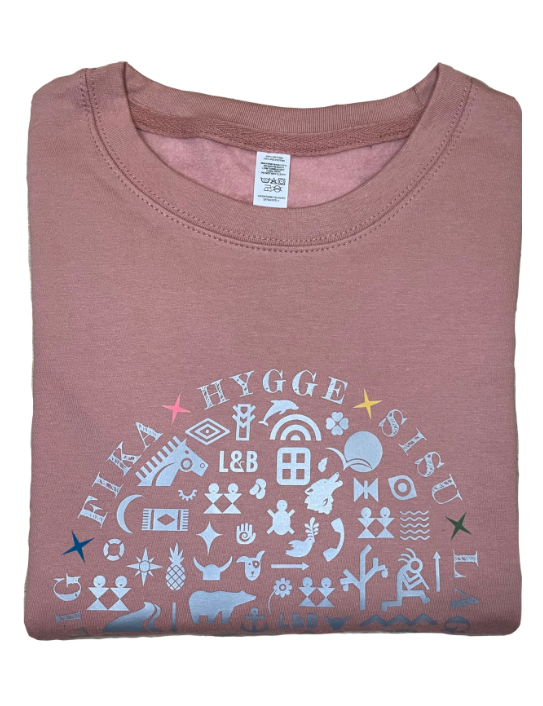 Close up of dusty rose Scandi Sweat