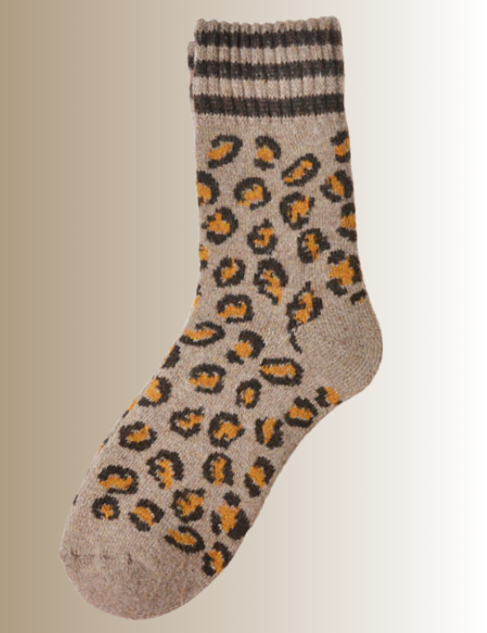 Beige Wild Side Cashmere blend socks