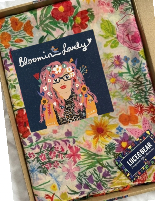 Bloomin Lovely Flower Scarf and Bloomin Lovely Card