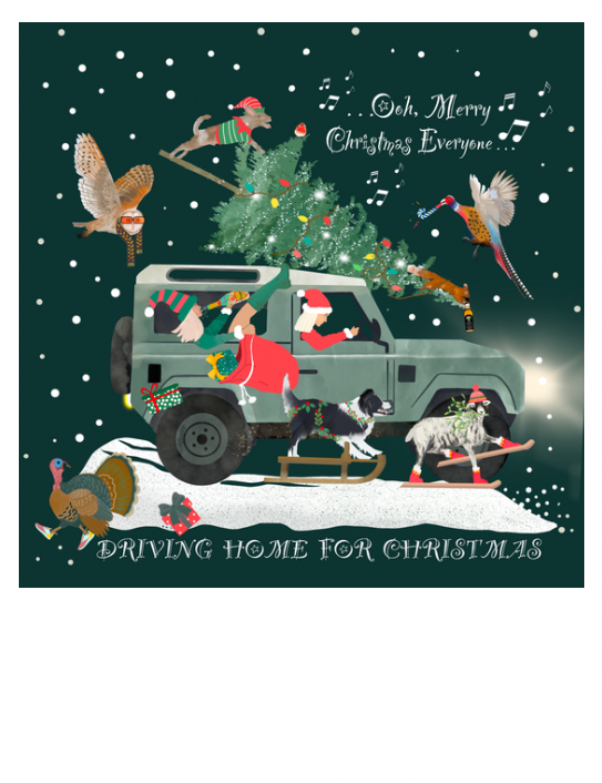 Driving Home for Christmas Card