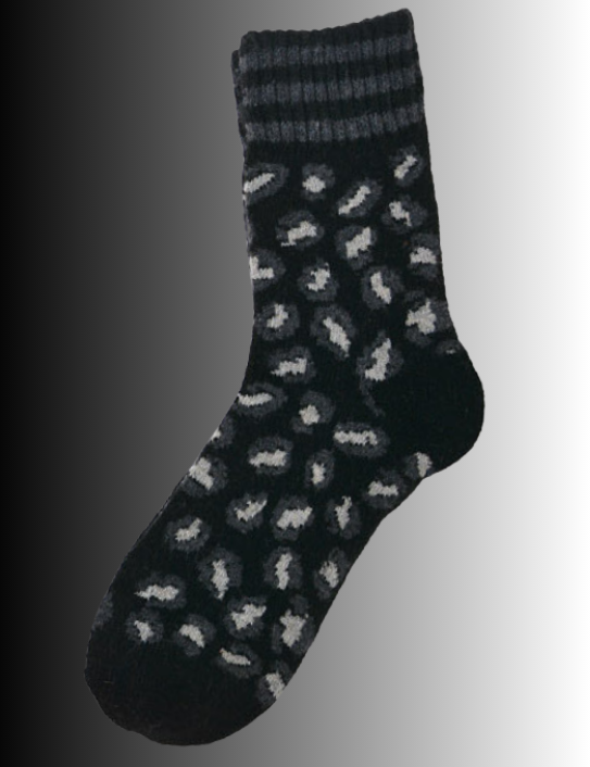 Black Wild Side Cashmere blend socks