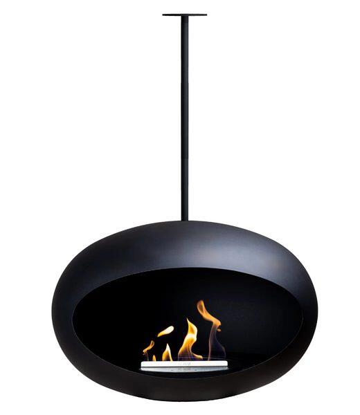 Le Feu Dome 625 Sky Ceiling-Hung Bioethanol Fire in Black
