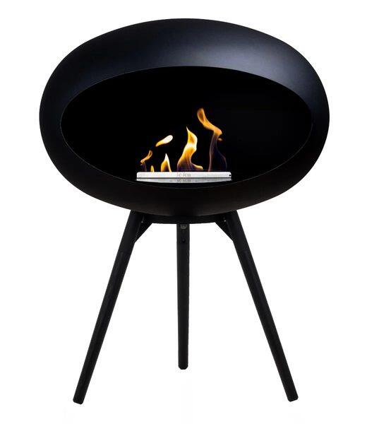 Le Feu Dome 625 Ground Wood Low Bioethanol Fire in Black