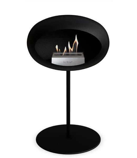 Le Feu Dome Ground Steel Low Bioethanol Fire in Black