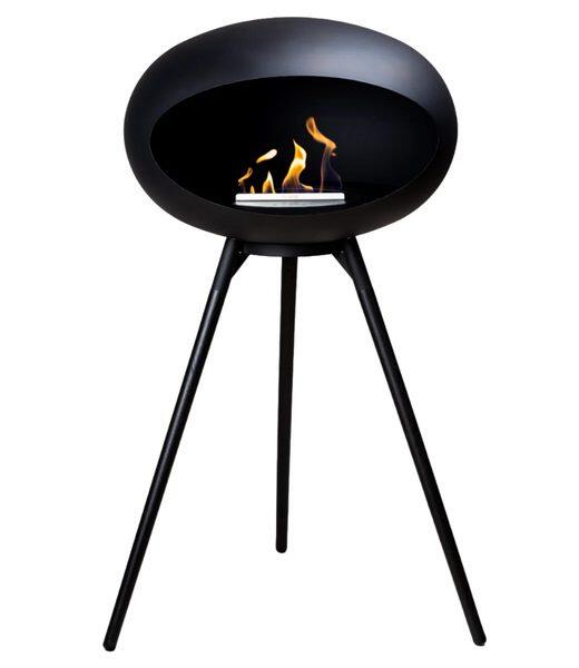 Le Feu Dome 625 Ground Wood High Bioethanol Fire in Black