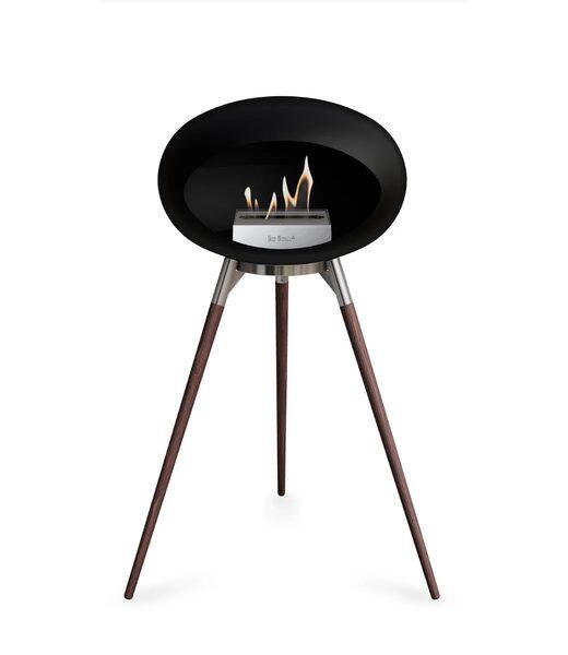 Le Feu Dome Ground Wood High Bioethanol Fire in Black