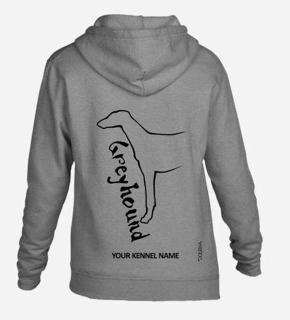 Greyhound Dog Breed Hoodies Women's & Men's Full Zipped Heavy Blend Exclusive Dogeria Design