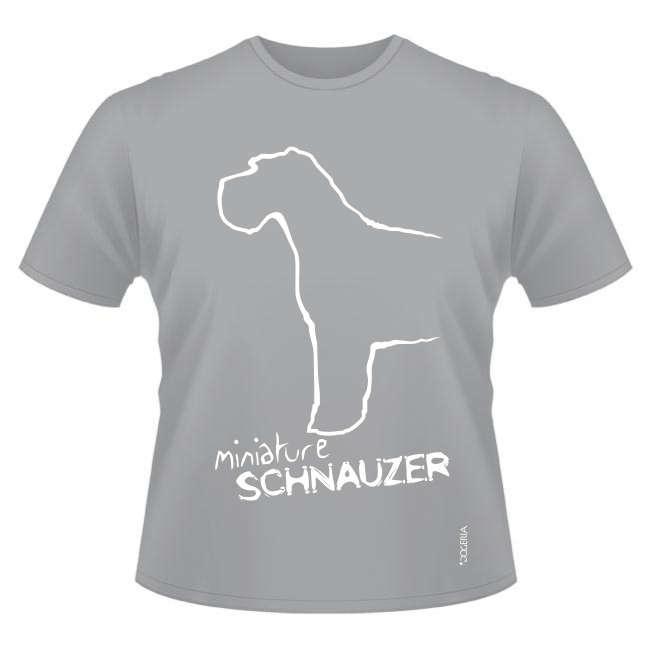 Miniature Schnauzer T-Shirts Roundneck Heavy Cotton