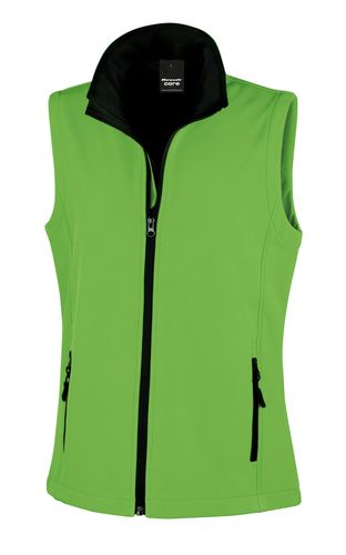 Women's Softshell Gilet Vivid Green-Black