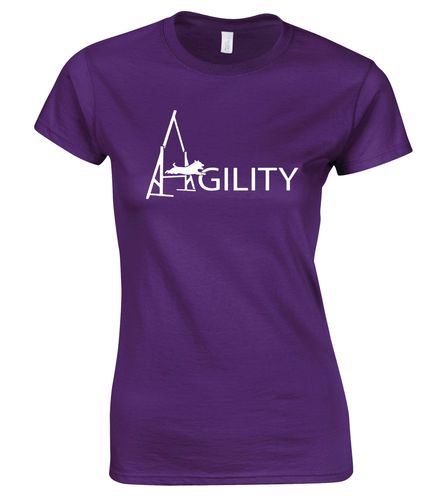 Female Agility Roundneck T-Shirt Purple (White)
