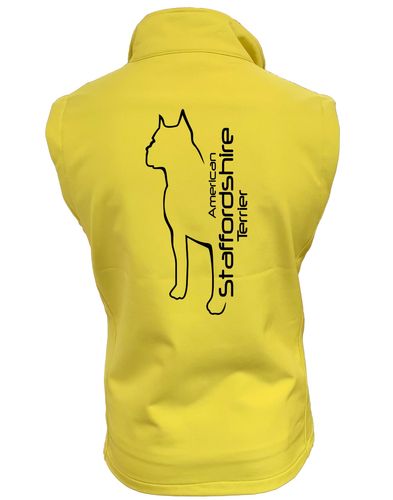Unisex American Staffordshire Terrier Softshell Jacket Yellow (Black)