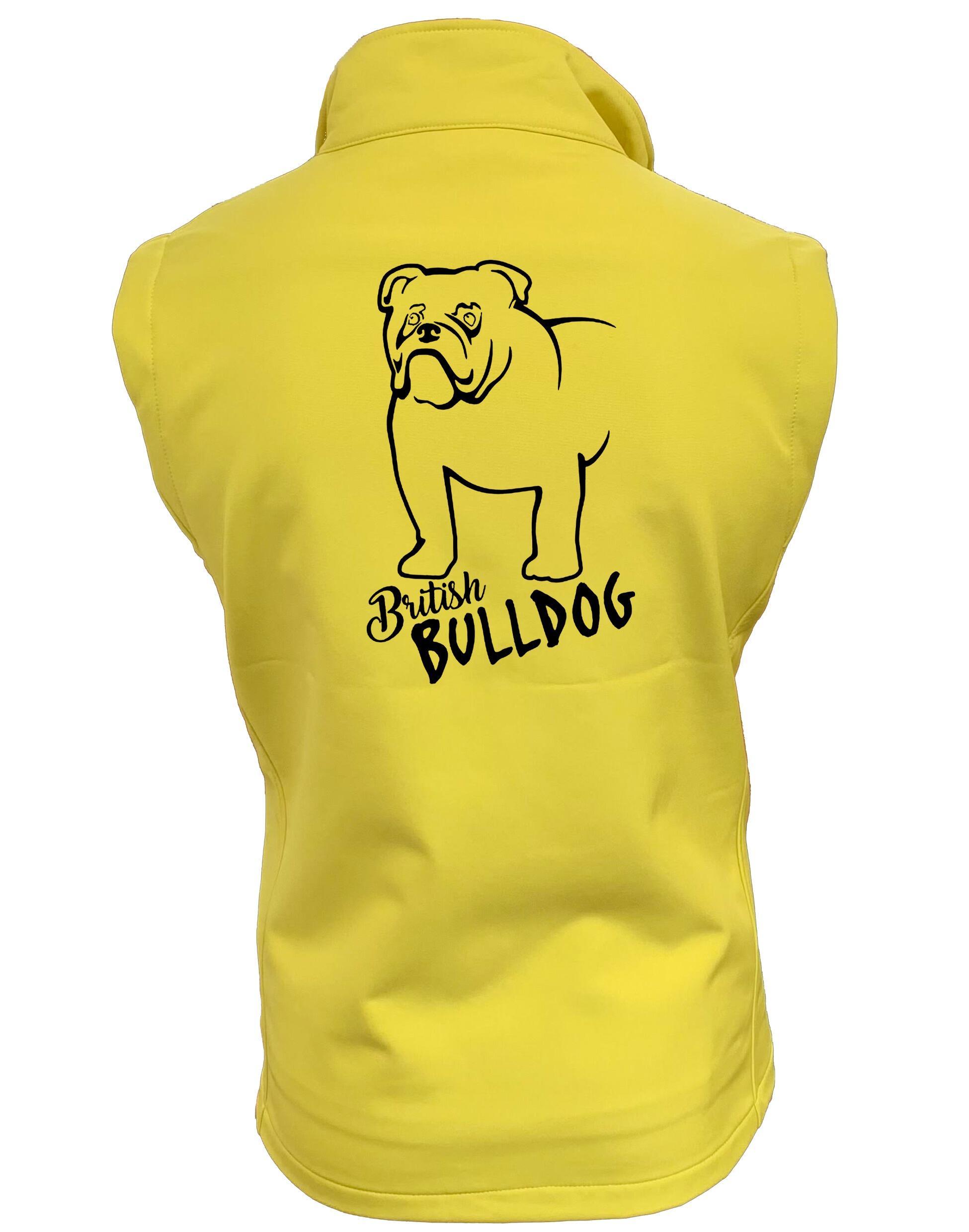 Female British Bulldog Softshell Gilet Yellow (Black)