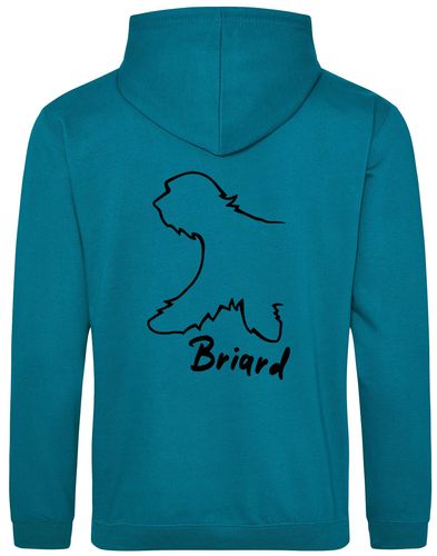 Unisex Briard Pullover Hoodie Jade (Black)