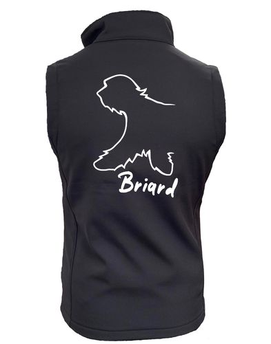 Unisex Briard Softshell Gilet Black Orange (White)