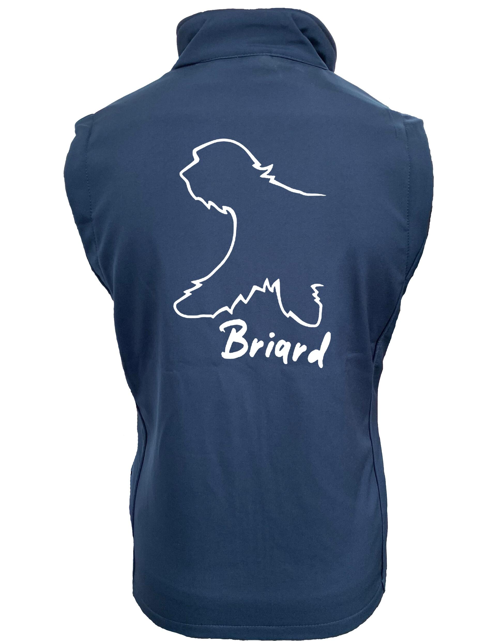 Unisex Briard Softshell Gilet Navy Royal (White)