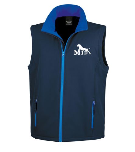 Mersea Island Dog Agility Unisex Softshell Gilet Navy Royal