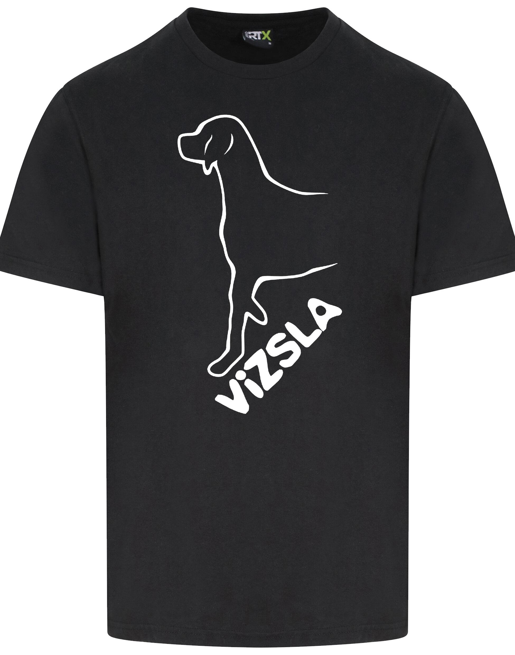 Unisex Roundneck T-shirt with Vizsla Dog Breed Design