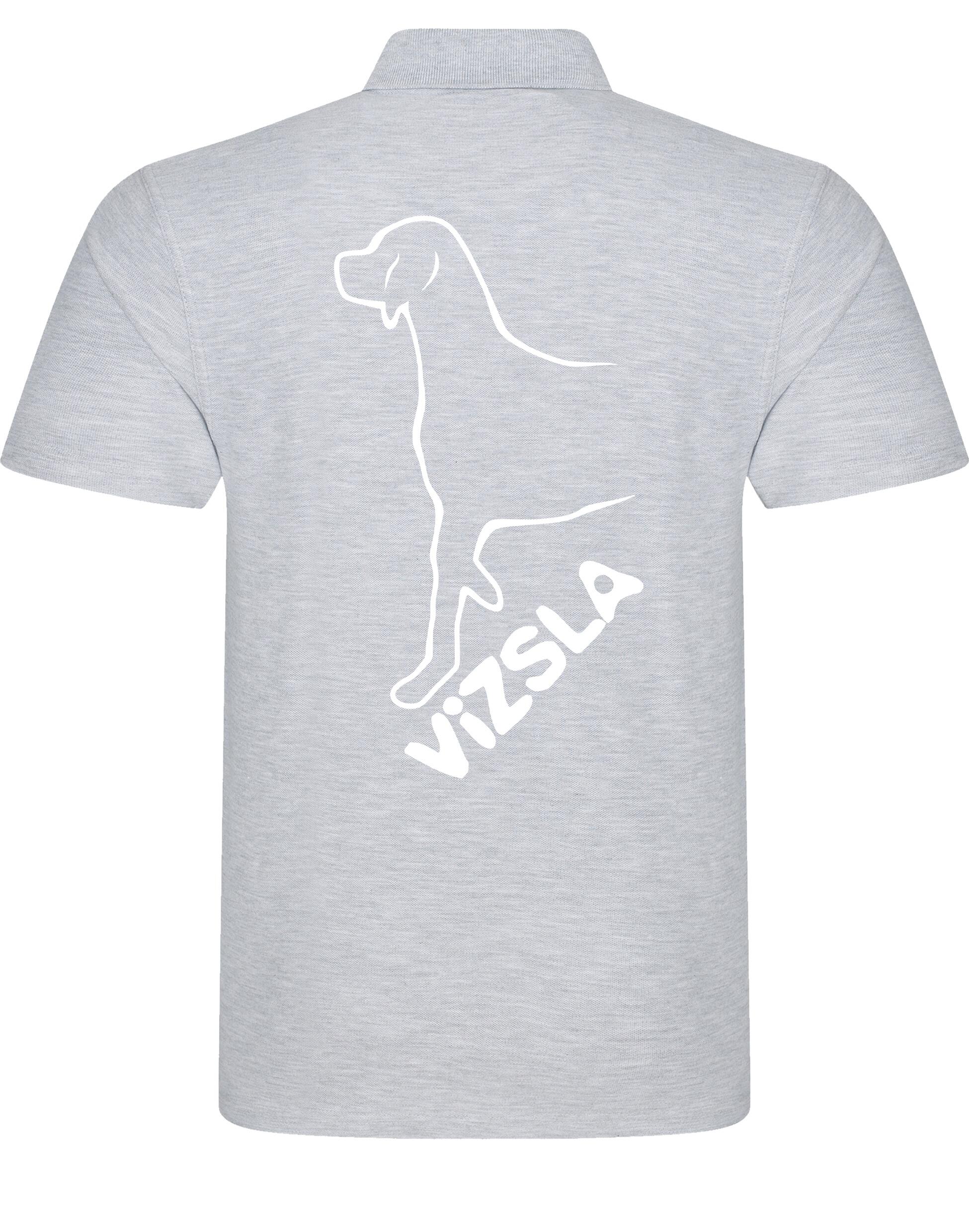 Unisex Cotton Polo with Vizsla Dog Breed Design
