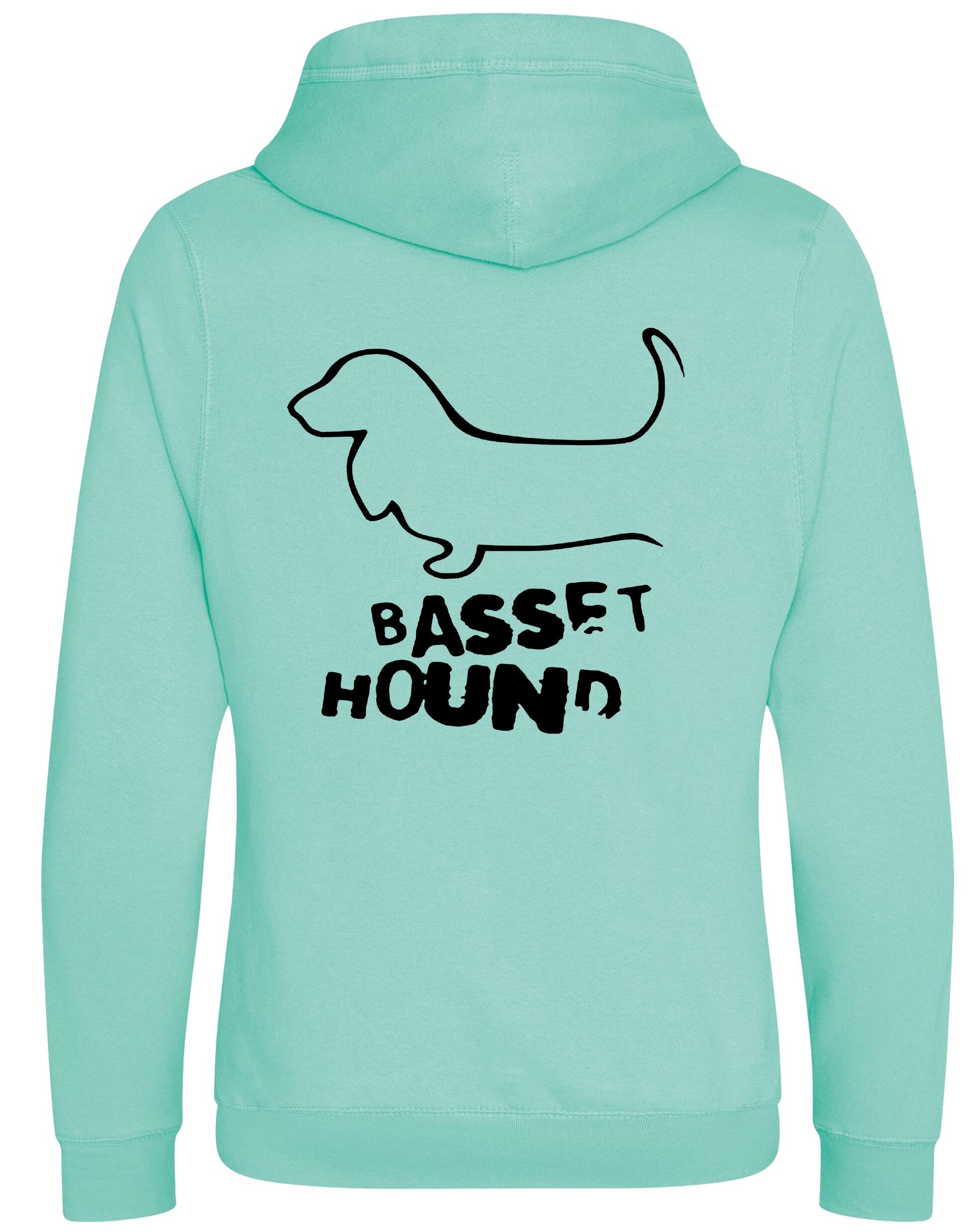 Unisex Crossneck Pullover Hoodie with Basset Hound Dog Breed Design – A Must-Have for Basset