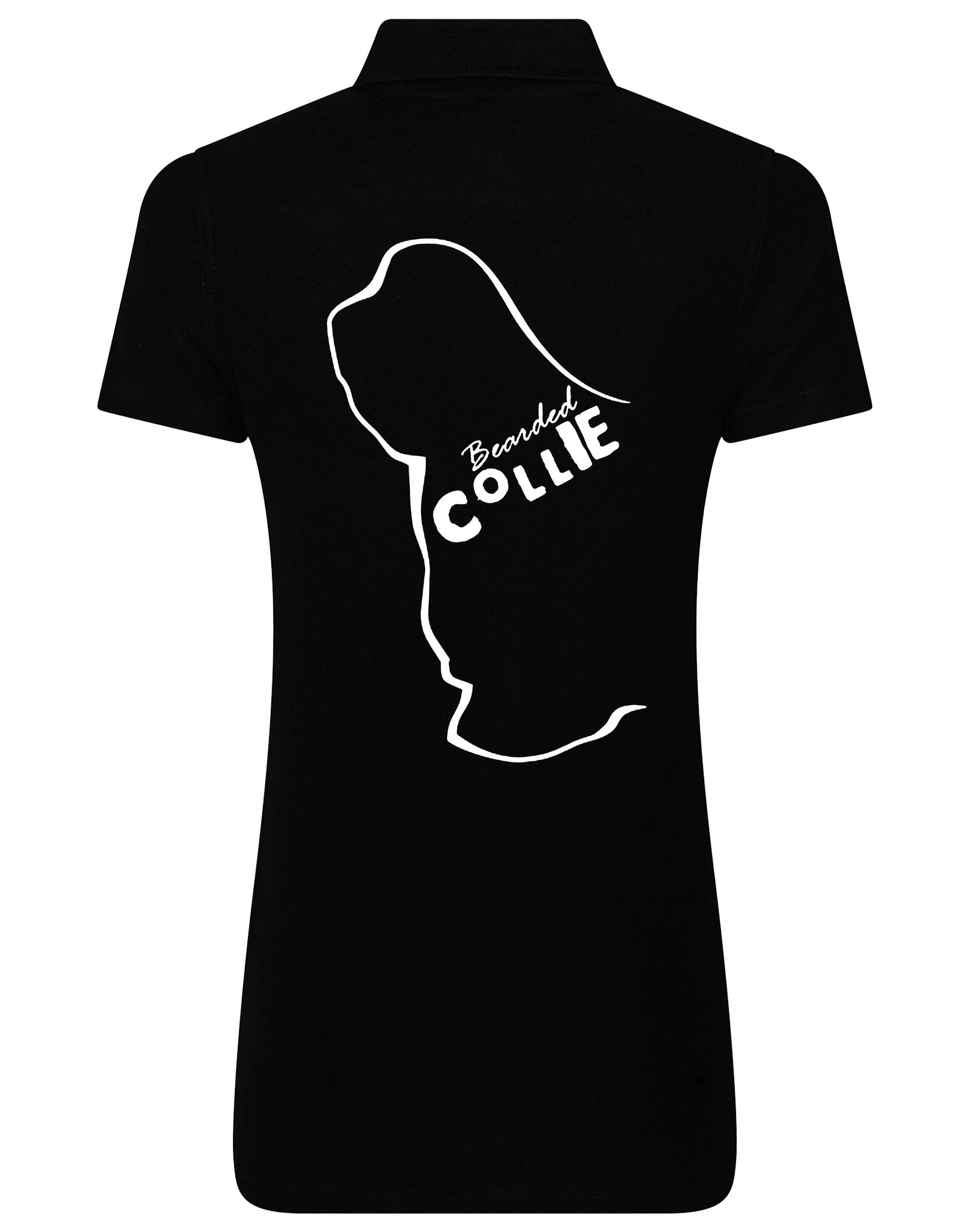 Women’s Cotton Polo with Bearded Collie Dog Breed Design – A Must-Have for Bearded Collie Enthusiasts