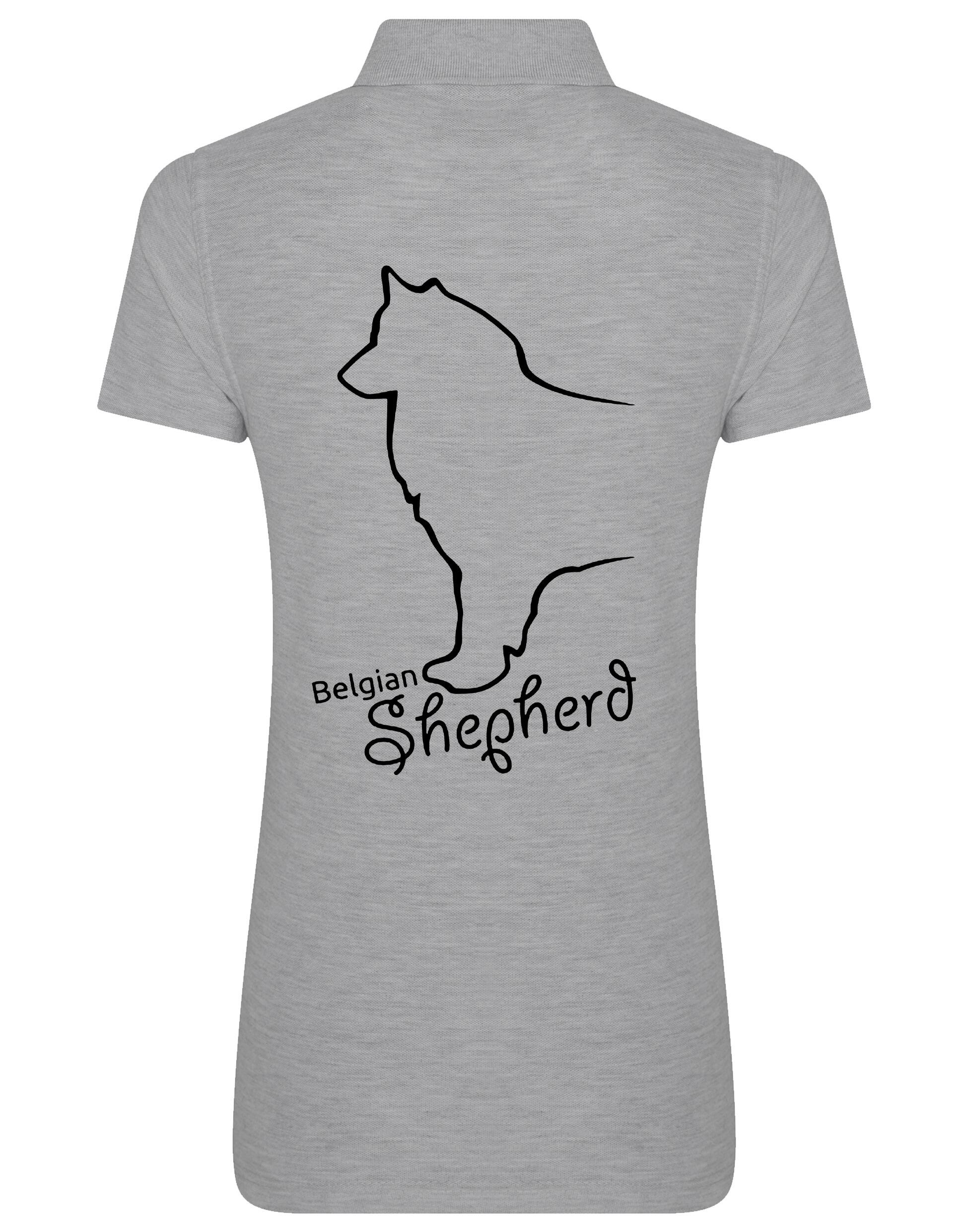 Women’s Cotton Polo with Belgian Shepherd Dog Breed Design – A Must-Have for Belgian Shepherd Enthusiasts