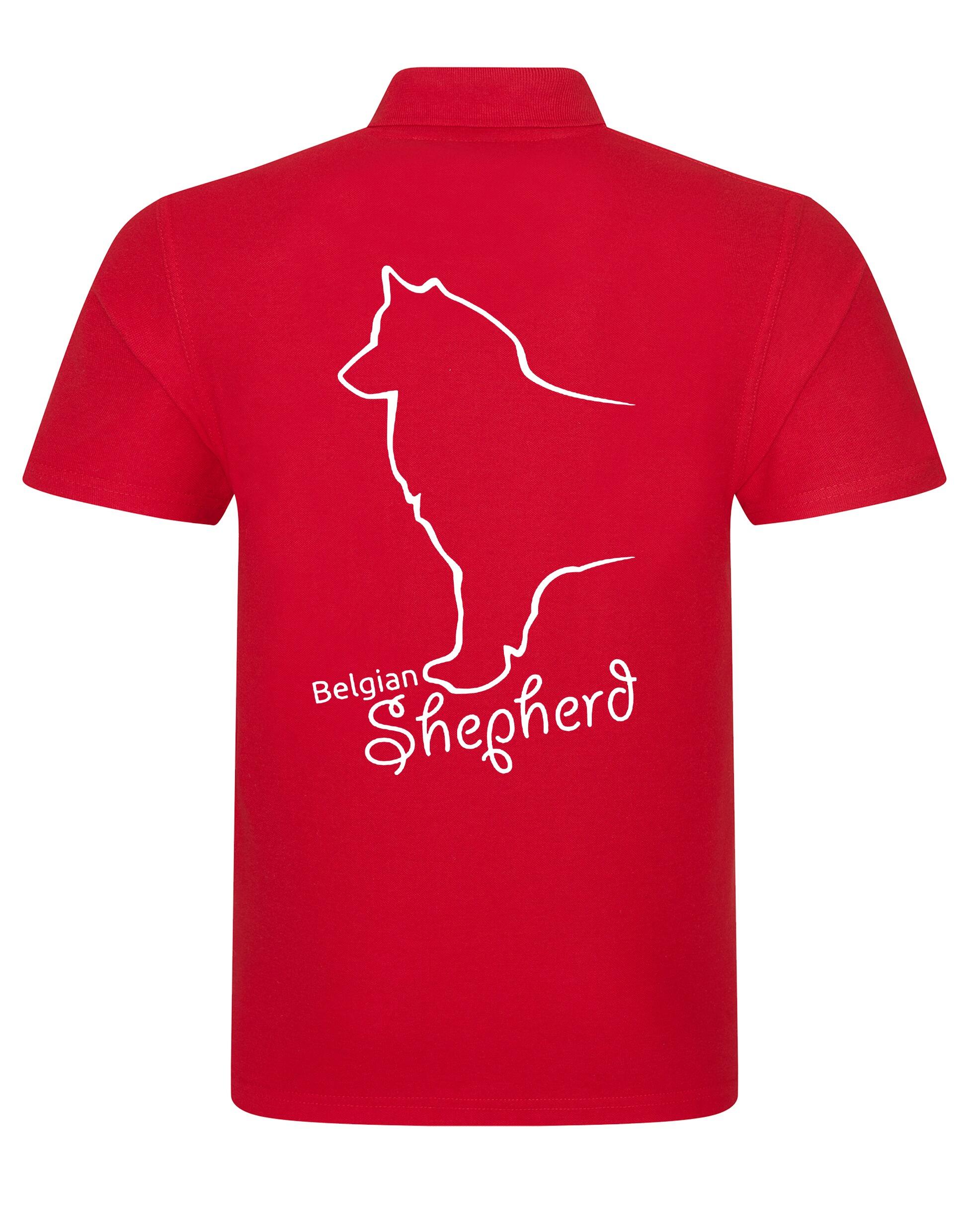 Unisex Cotton Polo with Belgian Shepherd Dog Breed Design – Comfort for Every Belgian Shepherd Enthusiast