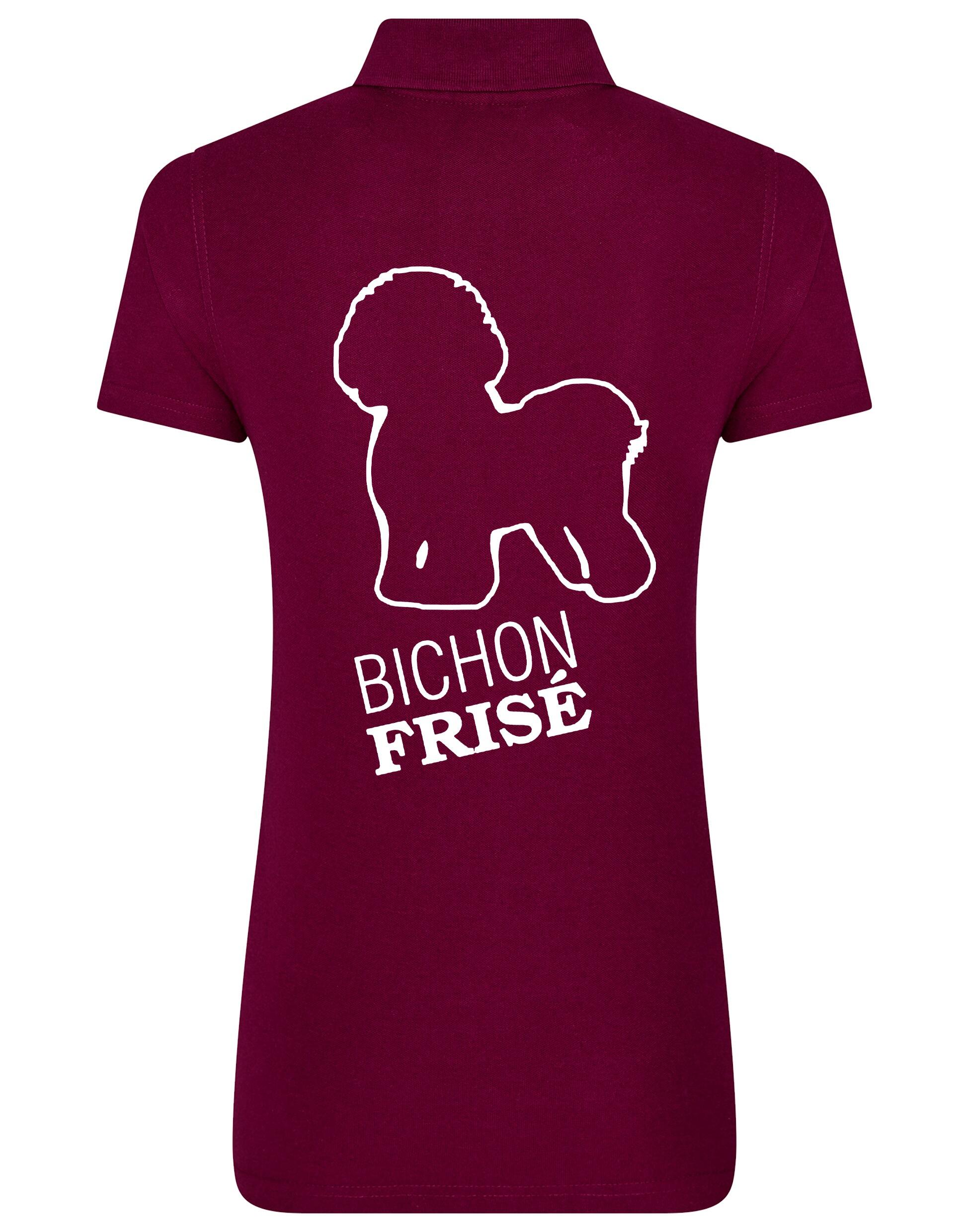 Women’s Cotton Polo with Bichon Frise Dog Breed Design – A Must-Have for Bichon Frise Enthusiasts