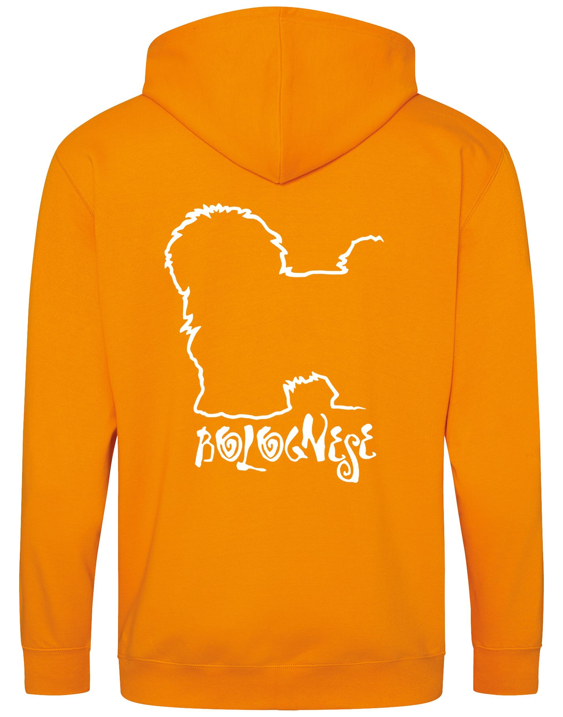 Bolognese Dog Breed Design Zipped Hoodie – Style and Comfort for Dog Lovers