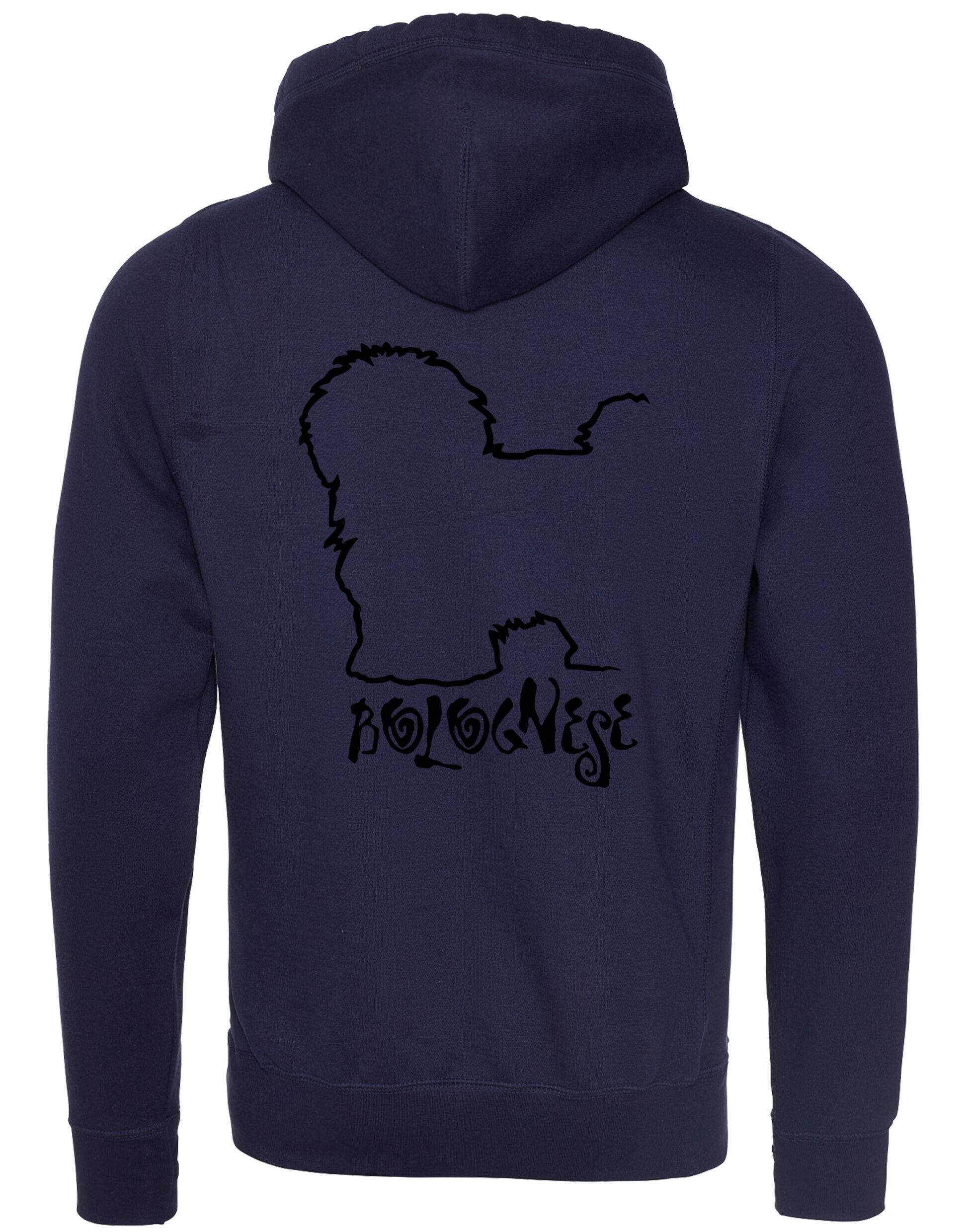 Unisex Crossneck Pullover Hoodie with Bolognese Dog Breed Design – A Must-Have for Bolognese Fans