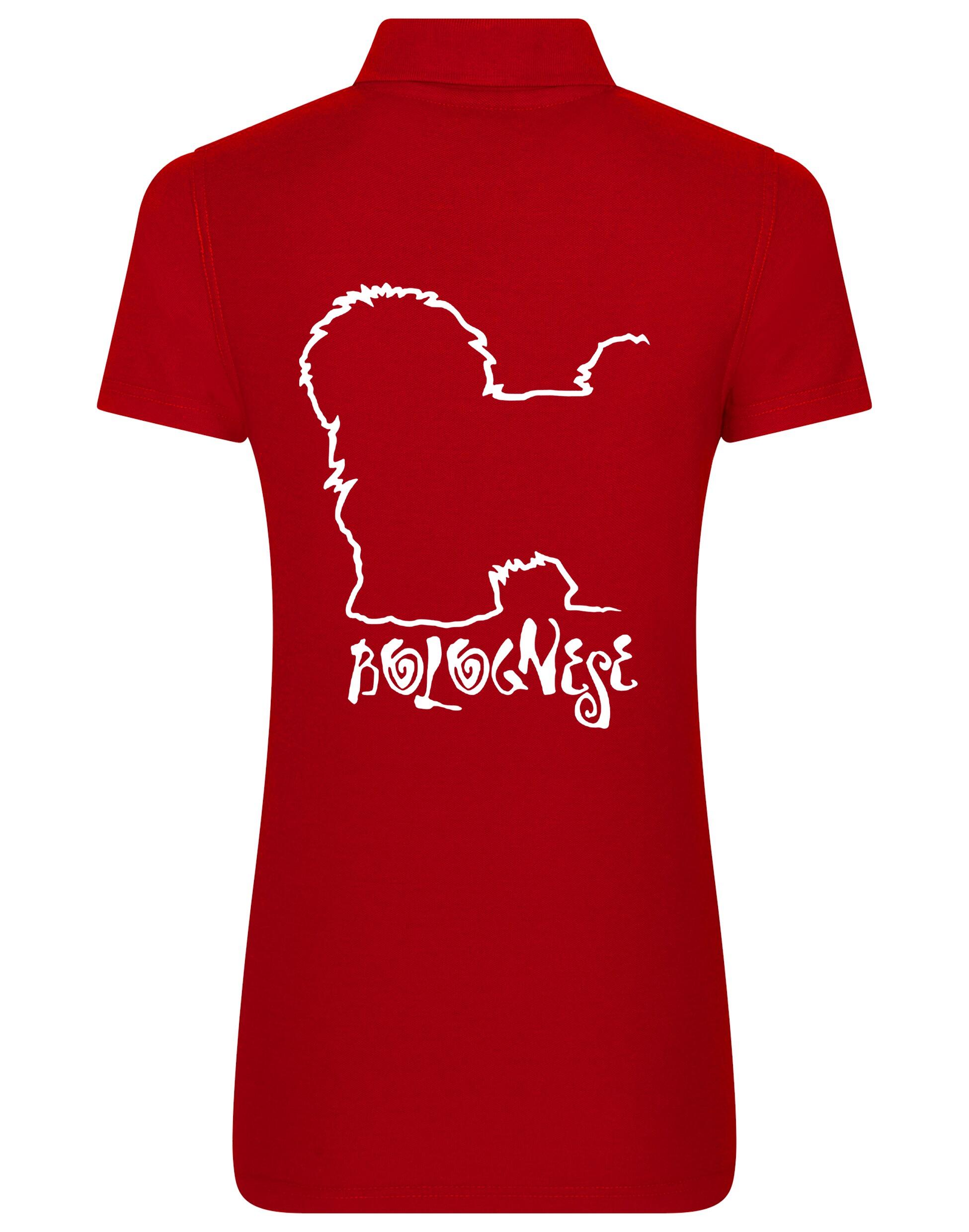 Women’s Cotton Polo with Bolognese Dog Breed Design – A Must-Have for Bolognese Enthusiasts
