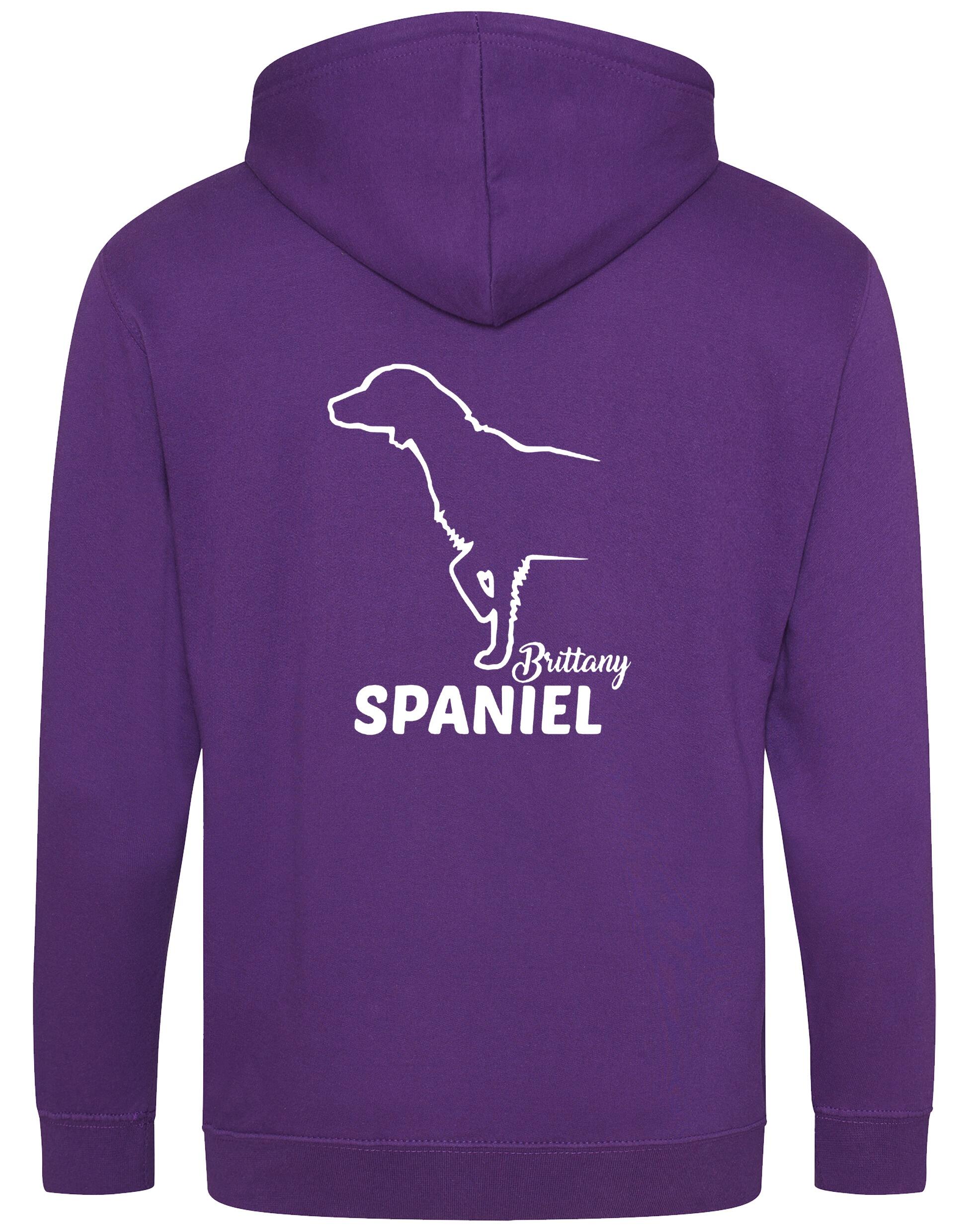Brittany Spaniel Dog Breed Design Zipped Hoodie – Style and Comfort for Dog Lovers