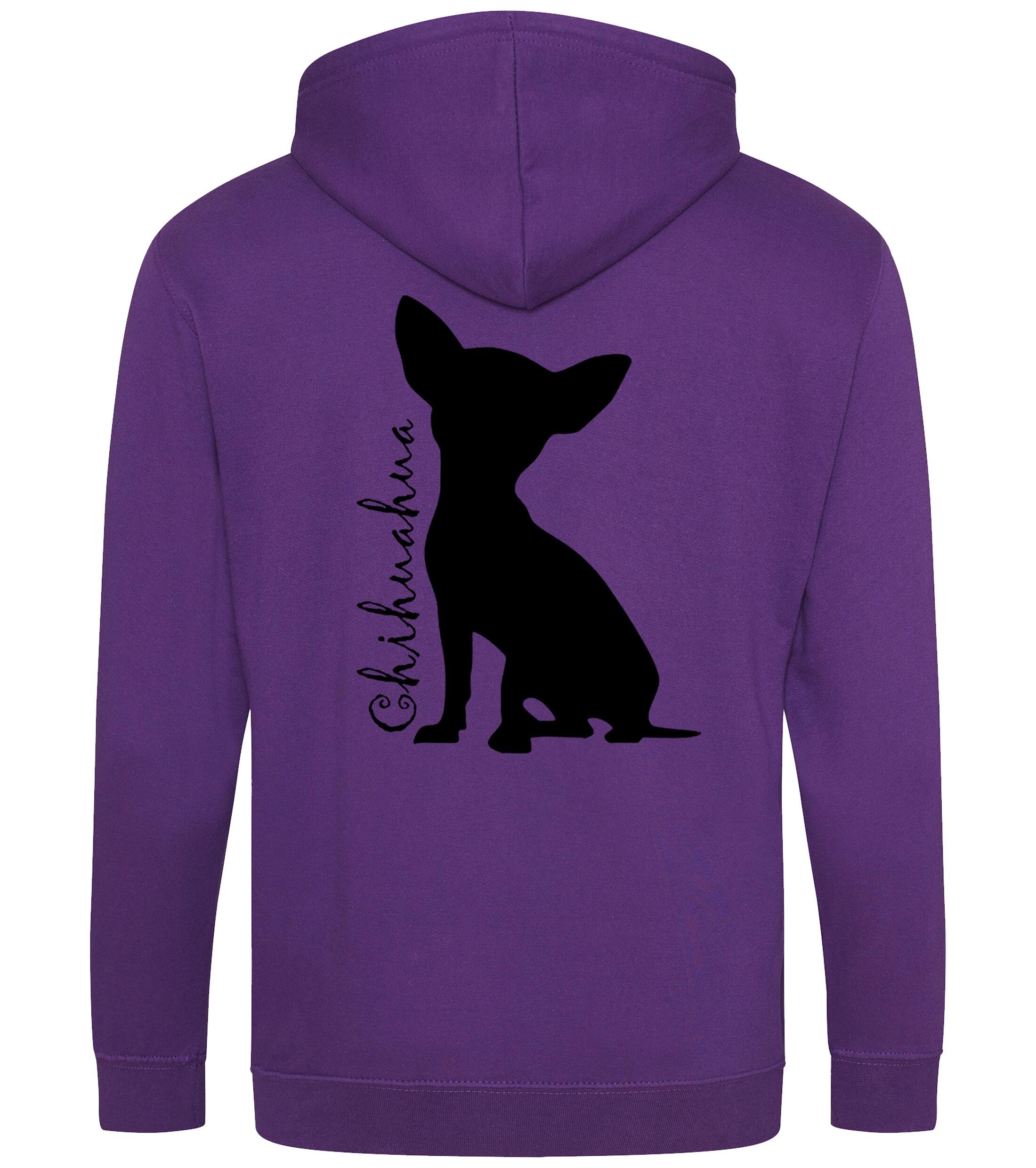 Chihuahua Silhouette Zipped Hoodie – Comfort, Style, and Chihuahua Pride