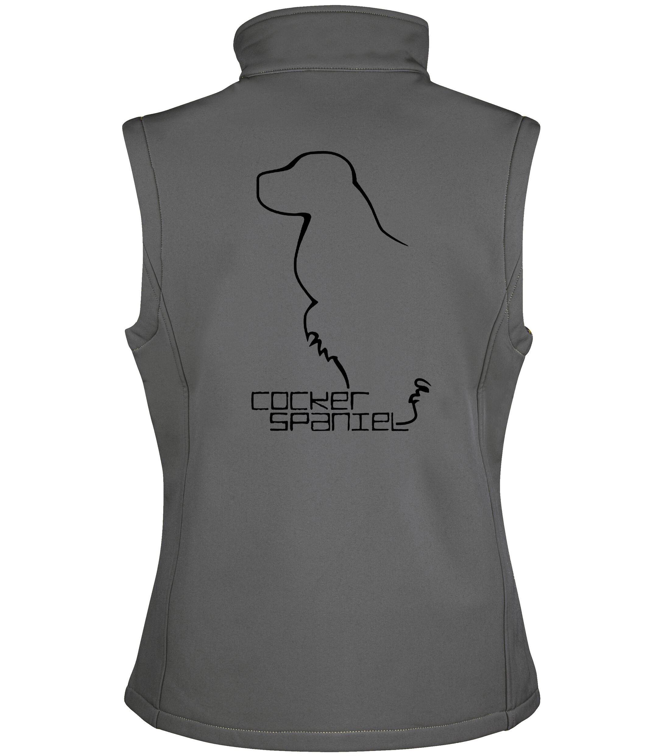 Cocker Spaniel Dog Breed Design Women’s Softshell Gilet – Style Meets Functionality