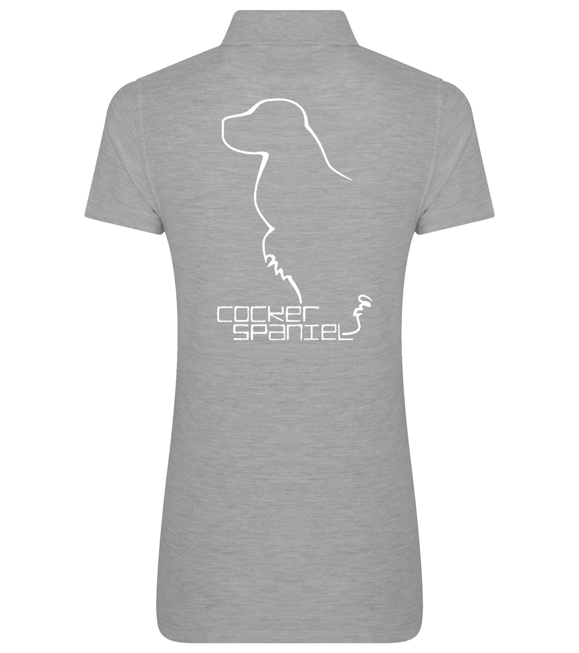 Women’s Cotton Polo with Cocker Spaniel Dog Breed Design – Comfort for Every Cocker Spaniel Enthusiast