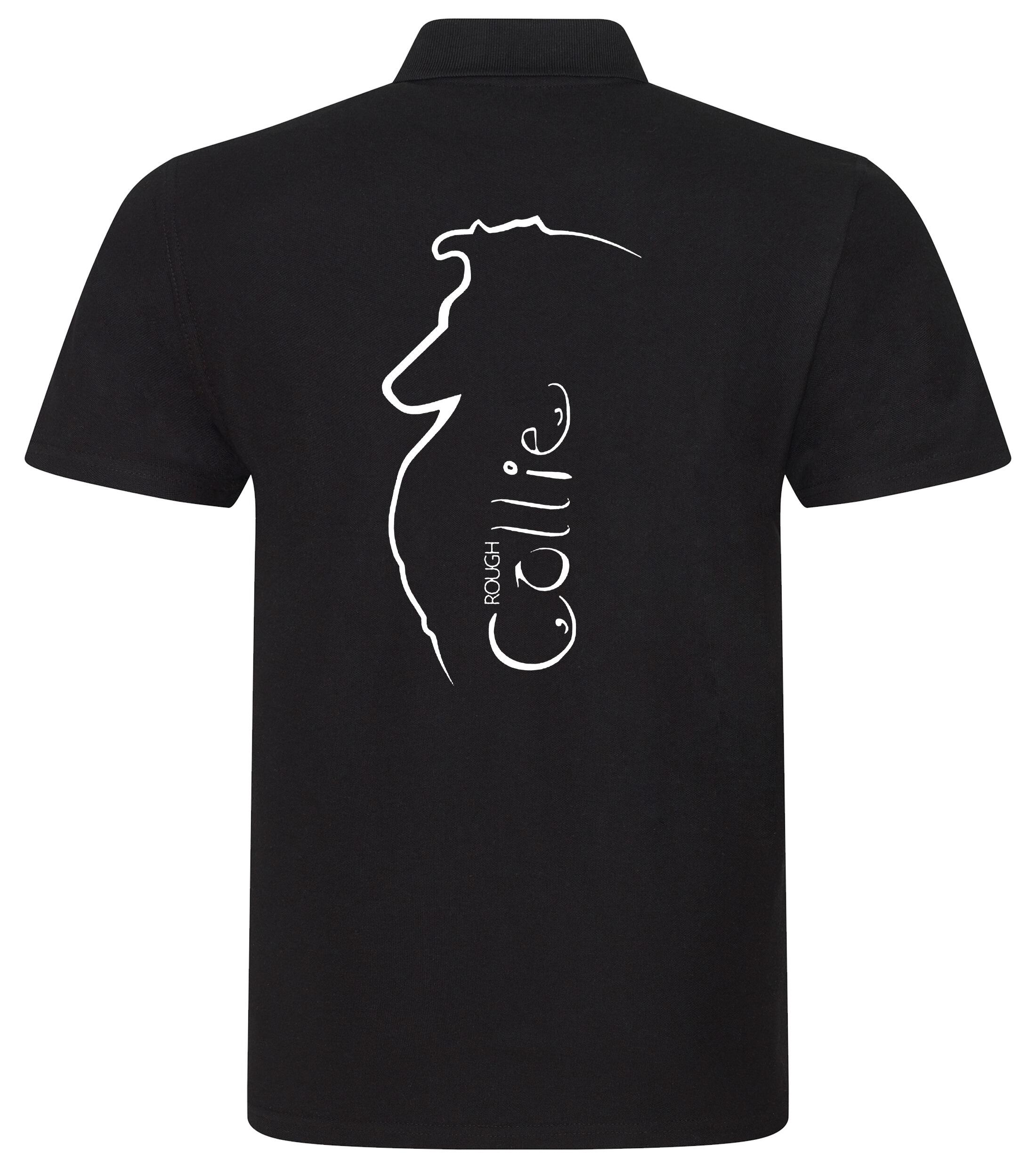 Unisex Cotton Polo with Collie (Rough) Dog Breed Design – Style for Every Rough Collie Enthusiast