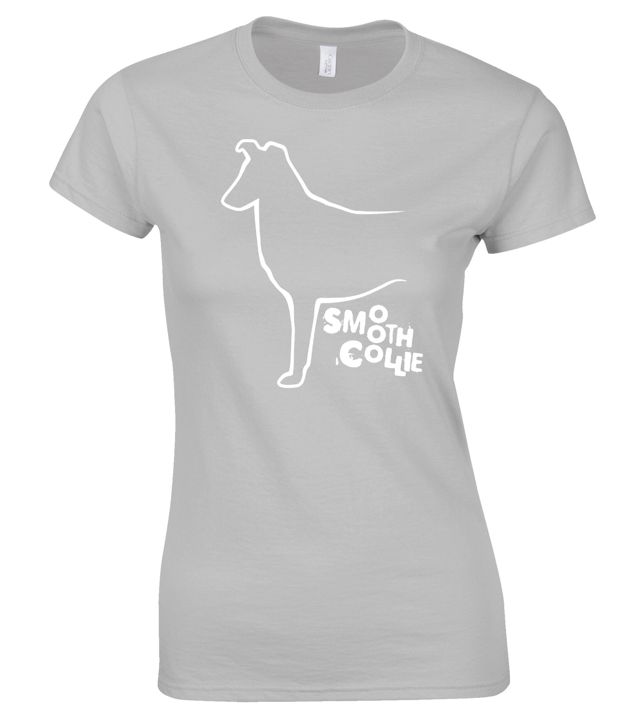 Female Roundneck T-shirt with Collie (Smooth) Dog Breed Design – A Must-Have for Every Collie Lover