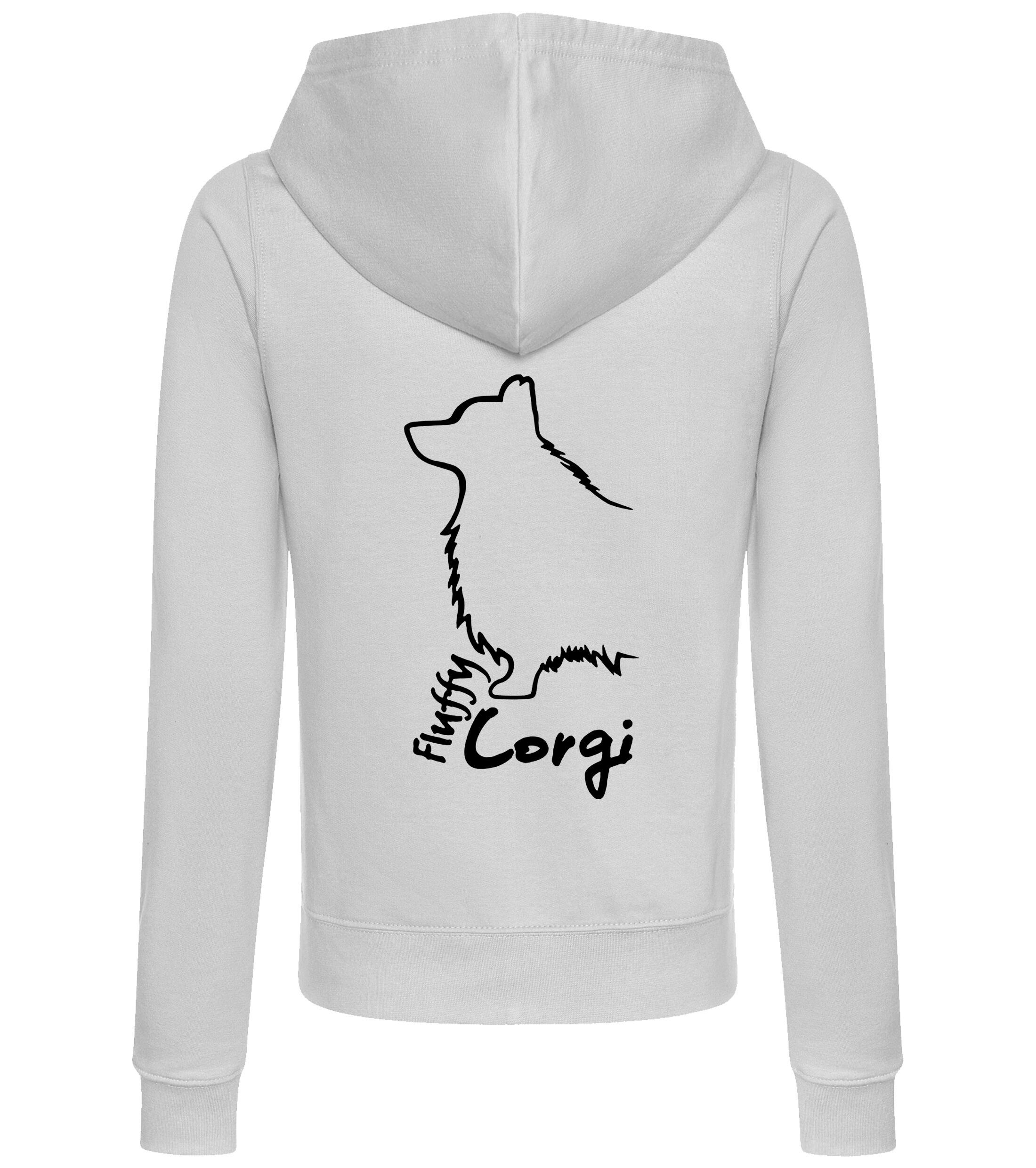 Corgi Fluffy Dog Breed Women’s Zipped Hoodie – Cozy & Perfect for Corgi Fluffy Lovers