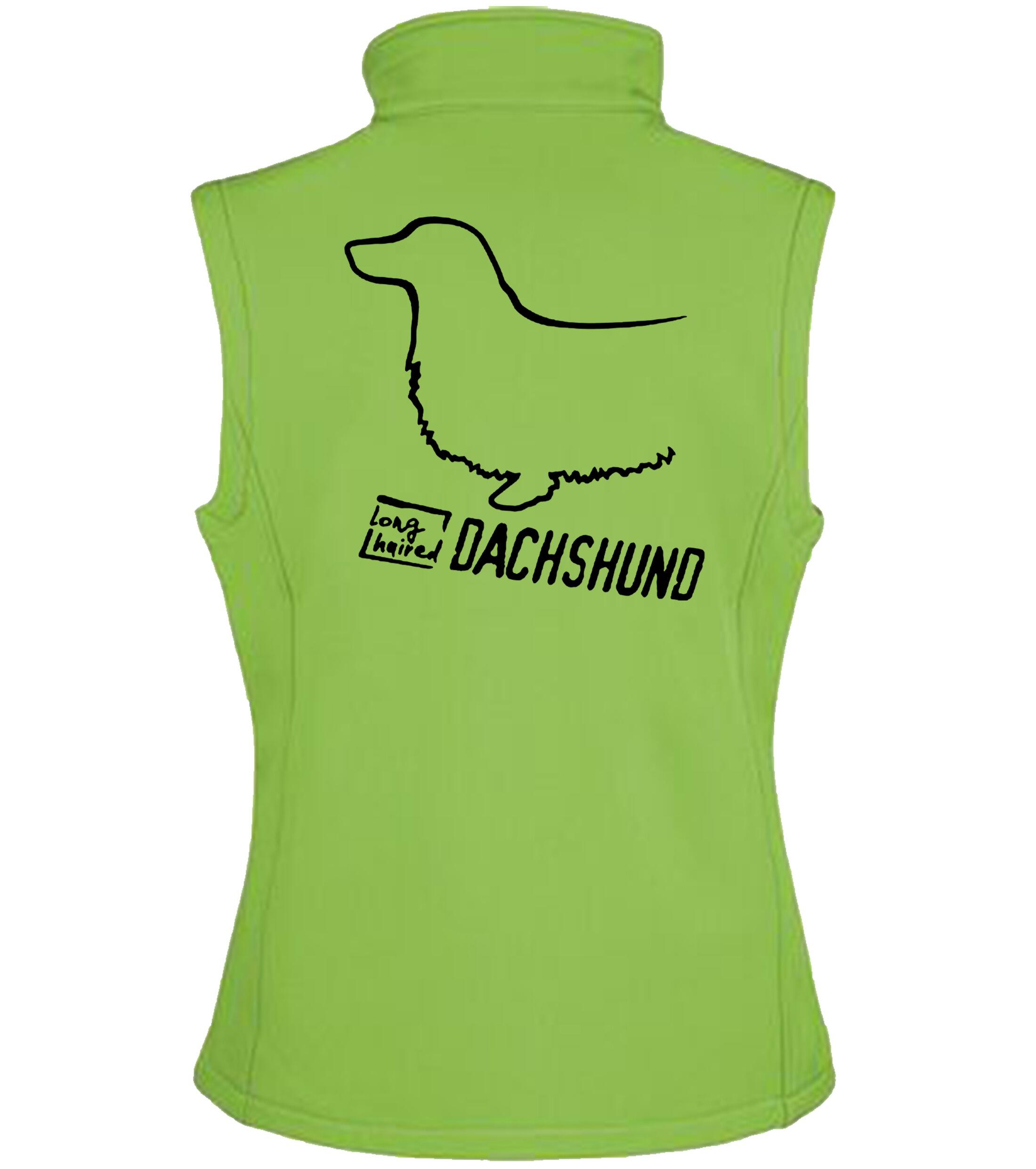 Women’s Softshell Jacket with Dachshund (Longhaired) Design – Perfect for Dachshund Enthusiasts