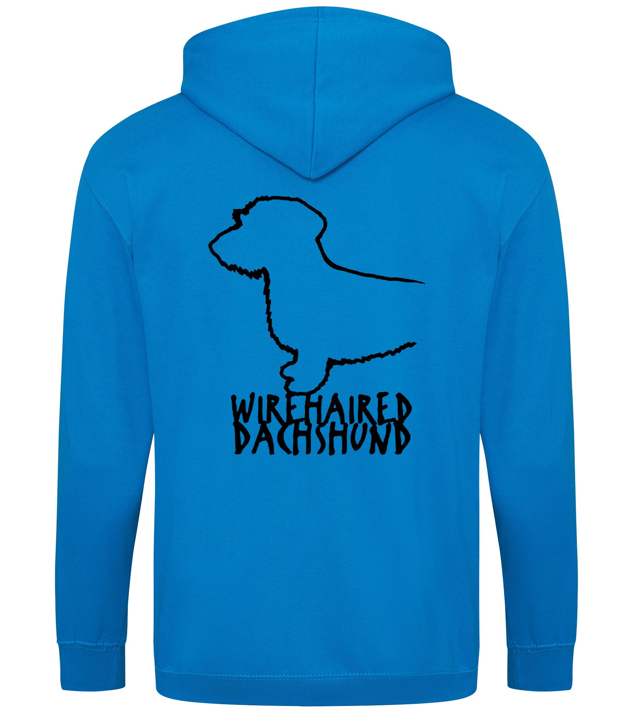 Dachshund (Wirehaired) Dog Breed Design Zipped Hoodie – Comfort, Style, and Dachshund Pride
