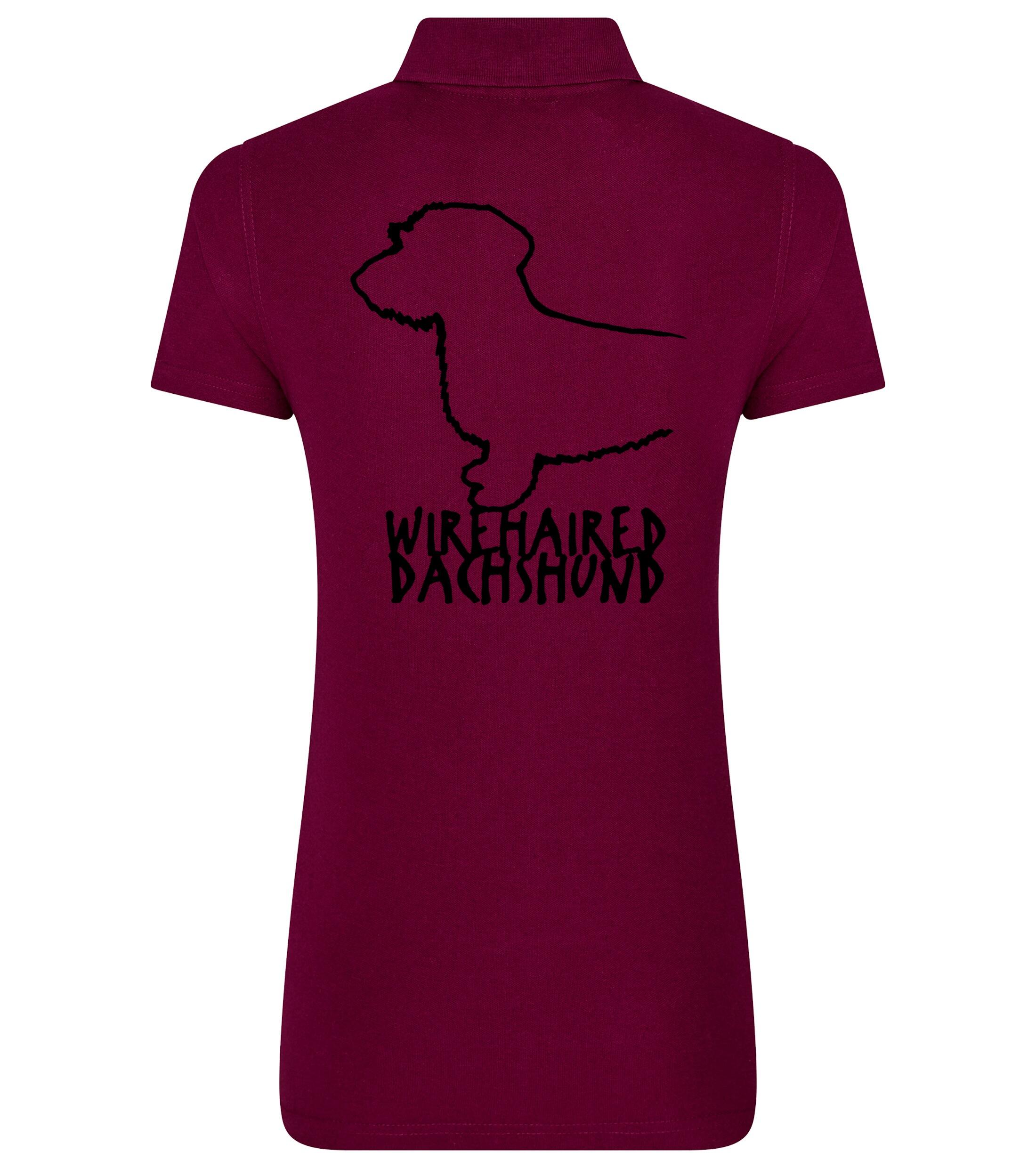 Dachshund (Wirehaired) Dog Breed Design Women’s Cotton Polo – Elegance for Dachshund Lovers