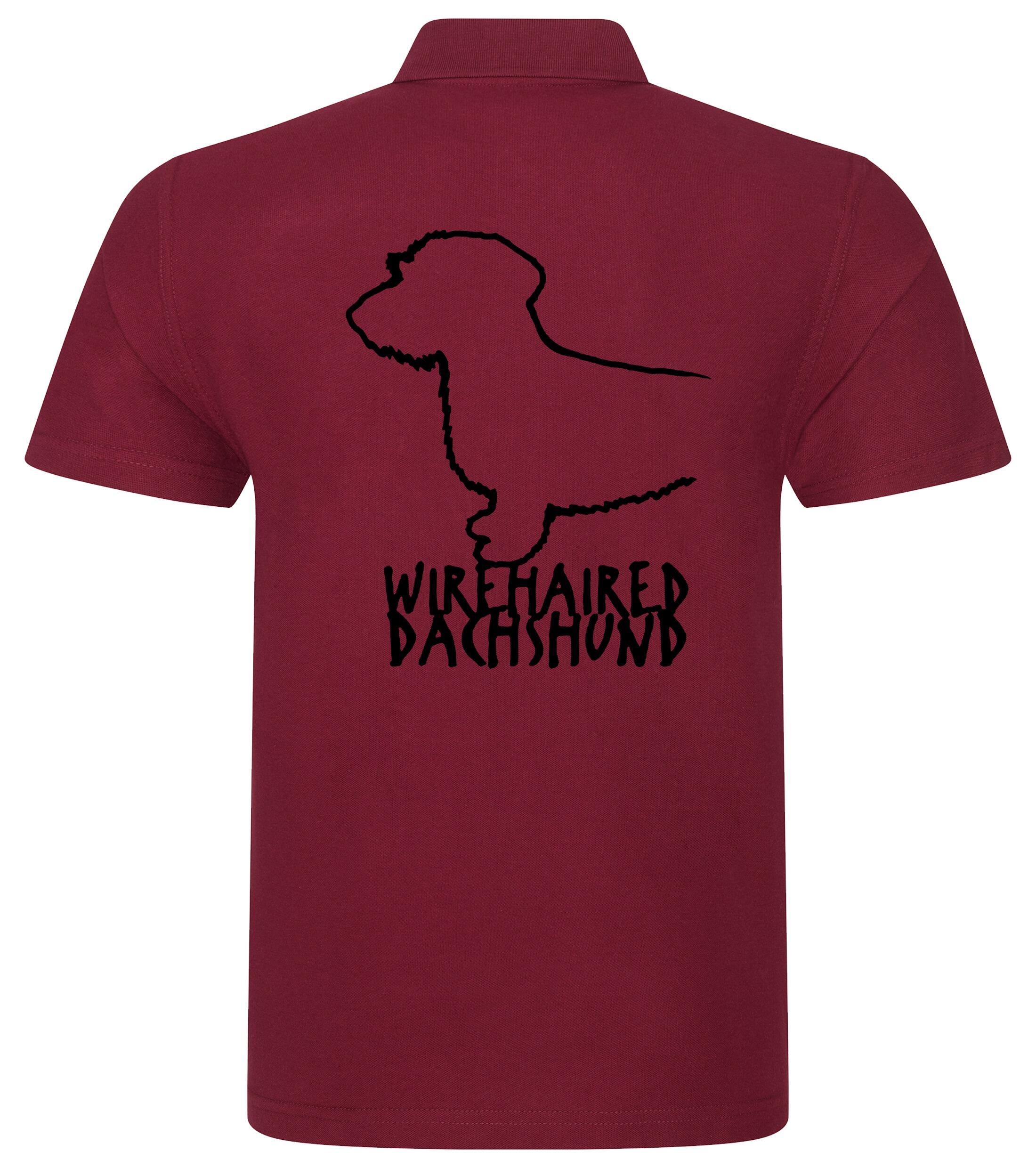Dachshund (Wirehaired) Dog Breed Design Unisex Cotton Polo – Classic Style for Dachshund Lovers