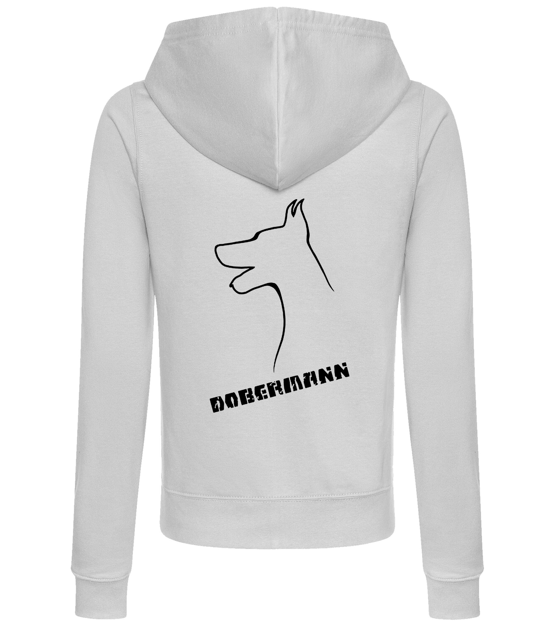 Dobermann (Head) Women’s Zipped Hoodie – Stylish & Cozy for Dobermann Enthusiasts