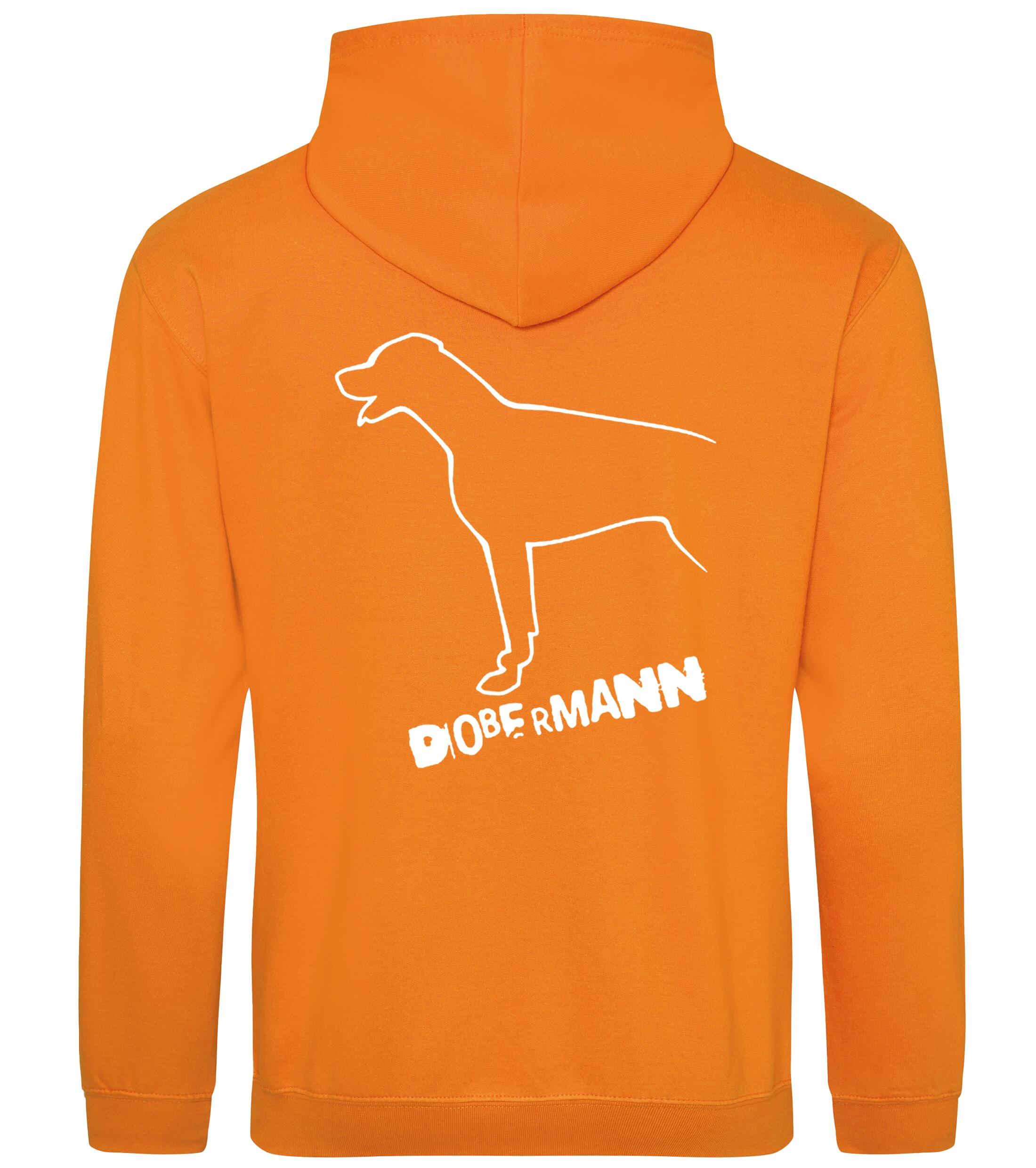 Dobermann (Outline) Design Pullover Hoodie – Stylish & Cozy for Dobermann Enthusiasts