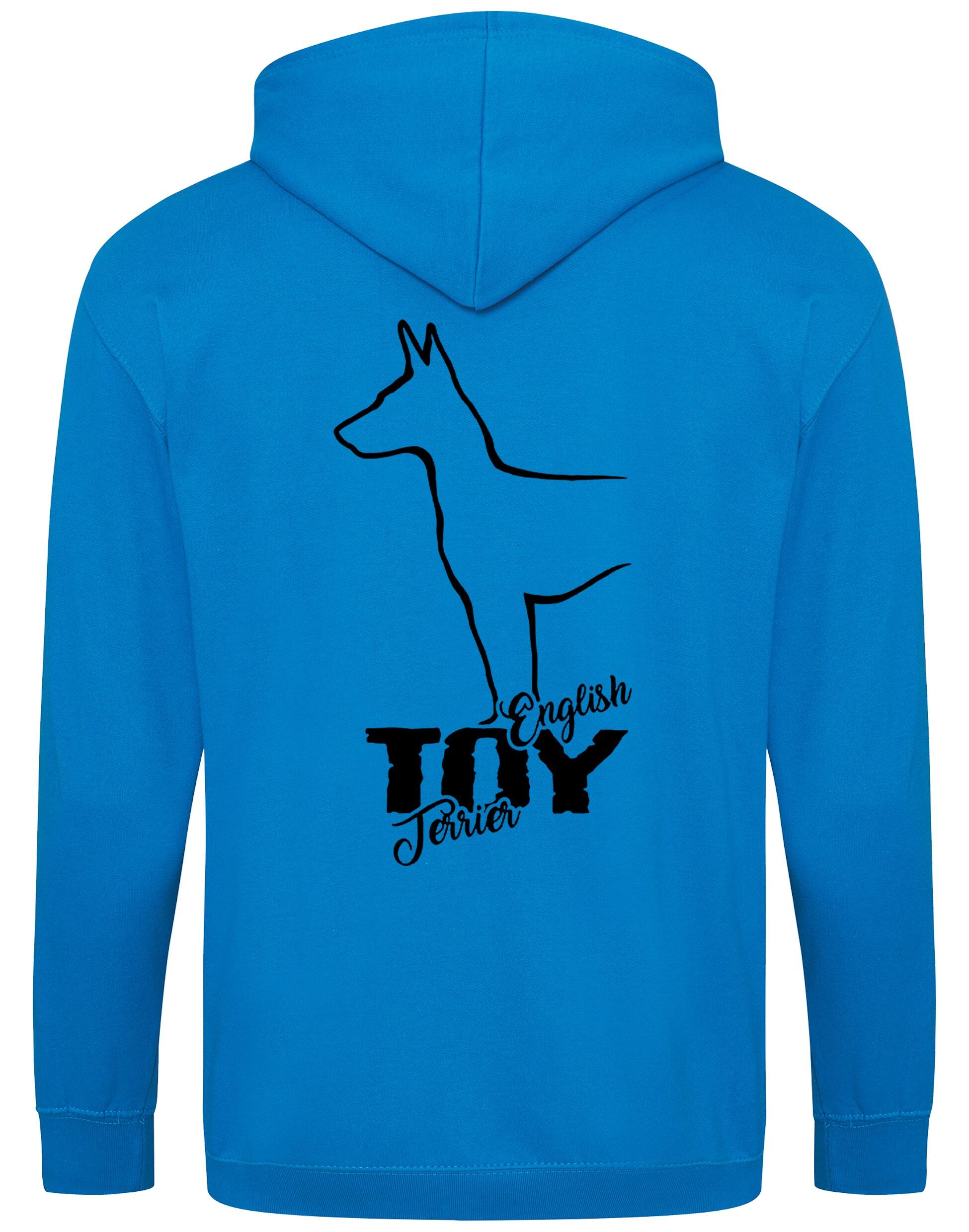 English Toy Terrier Dog Breed Zipped Hoodie – Comfort, Style, and Terrier Pride